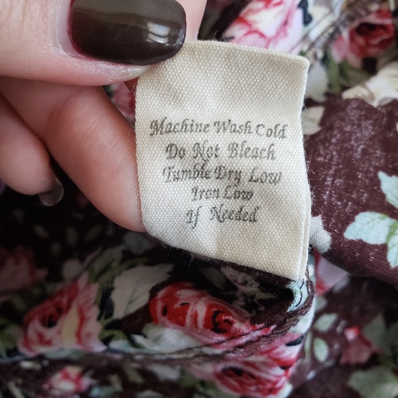 EDGE Brown Floral Ruffle Mini Dress // Size‎ Small - Picture 10 of 11